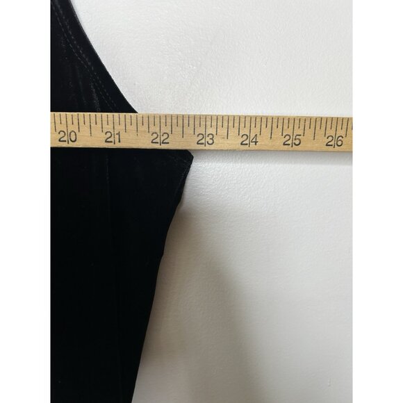 Quacker Factory Black Velour Velvet Tank Top Size Women's Plus Size 1X New NWT - Picture 4 of 6